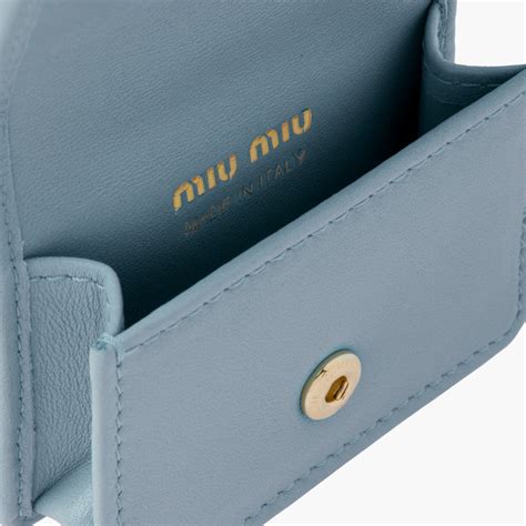 Light Blue Matelassé Nappa Leather Airpods Pro Case 